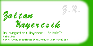 zoltan mayercsik business card